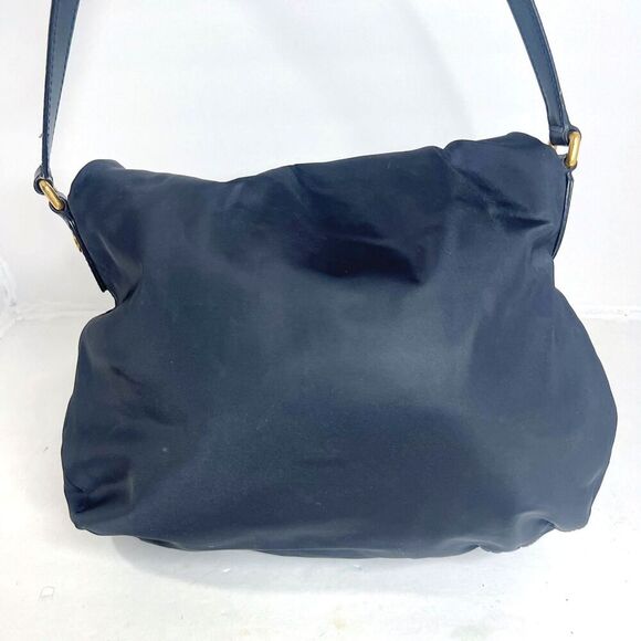 Marc by Marc Jacobs Natasha Black Nylon Crossbody Bag Leather Purse - Picture 4 of 12